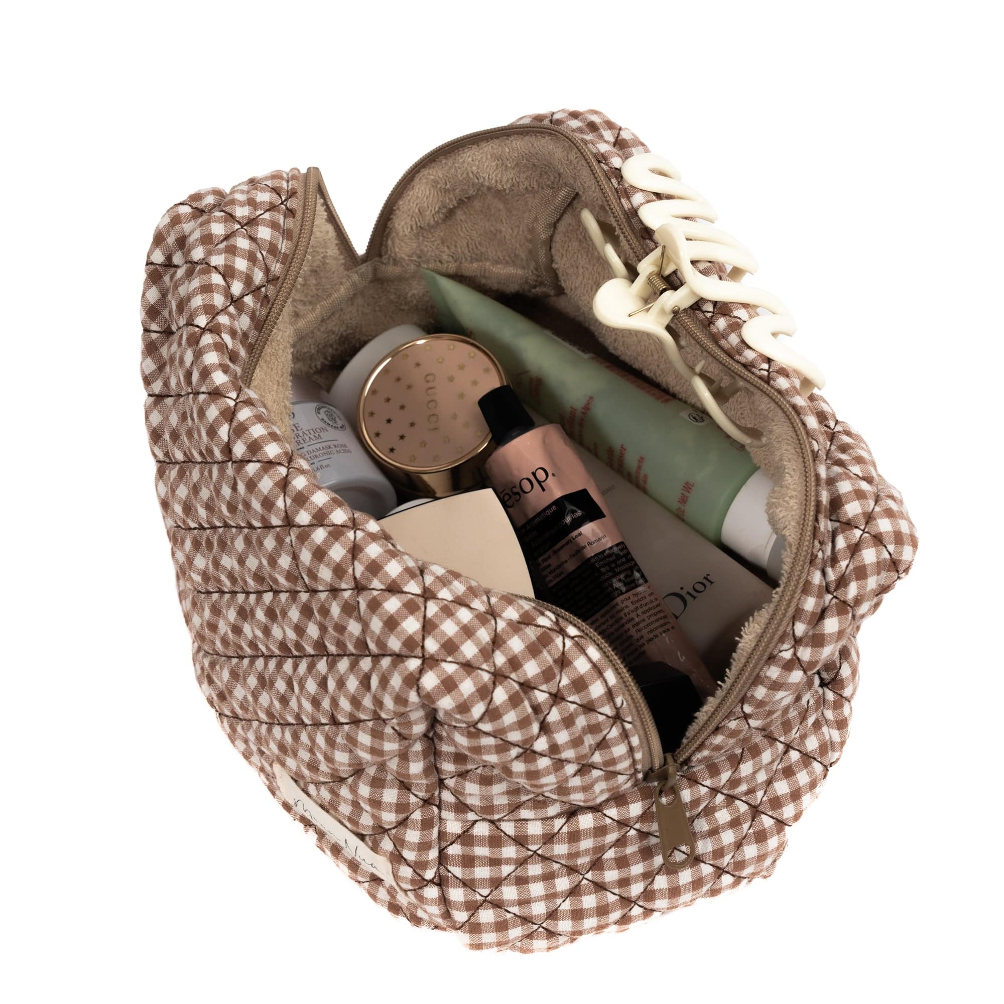 Moon Nude Coffee Large Makeup Bag